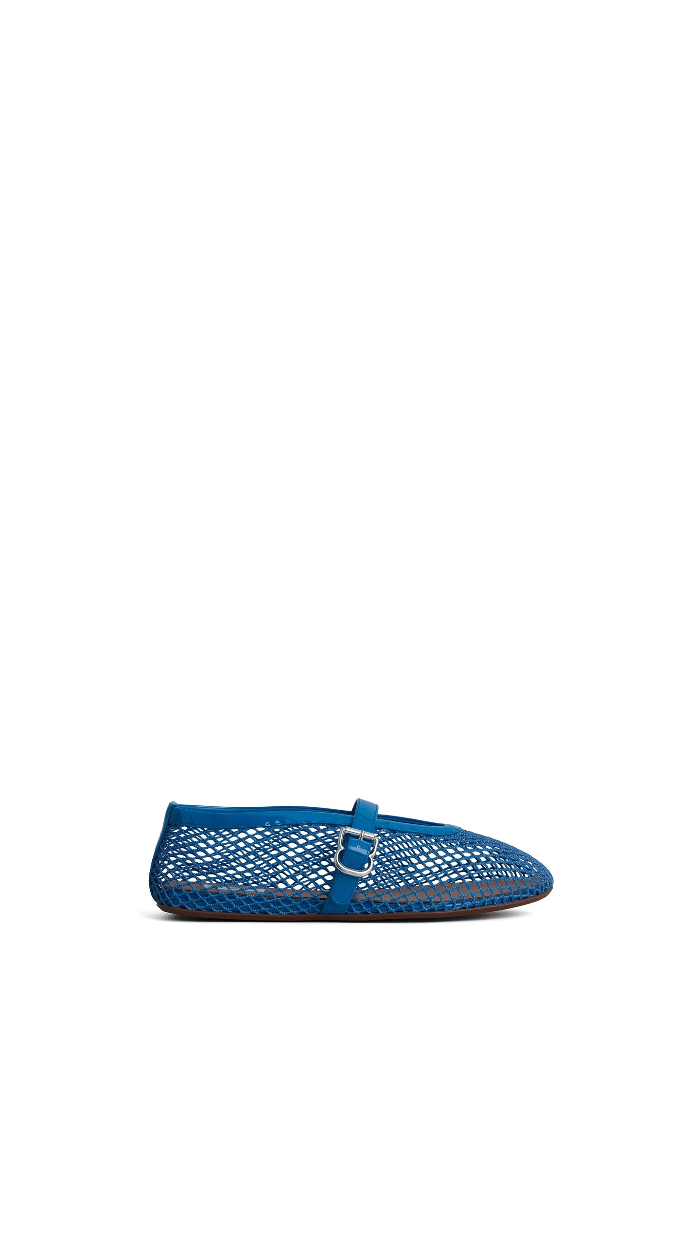Alaia Ballet Flats in Fishnet, Electric Blue Alaia Ballet Flats in Fishnet, Electric Blue | Flats | Luxury Shoes