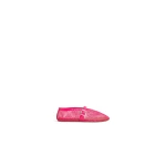 Alaia Ballet Flats in Fishnet, Fuchsia | Flats | Luxury Shoes 