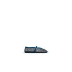 Alaia Ballet Flats in Fishnet and Suede, Peacock Blue | Flats | Luxury Shoes 