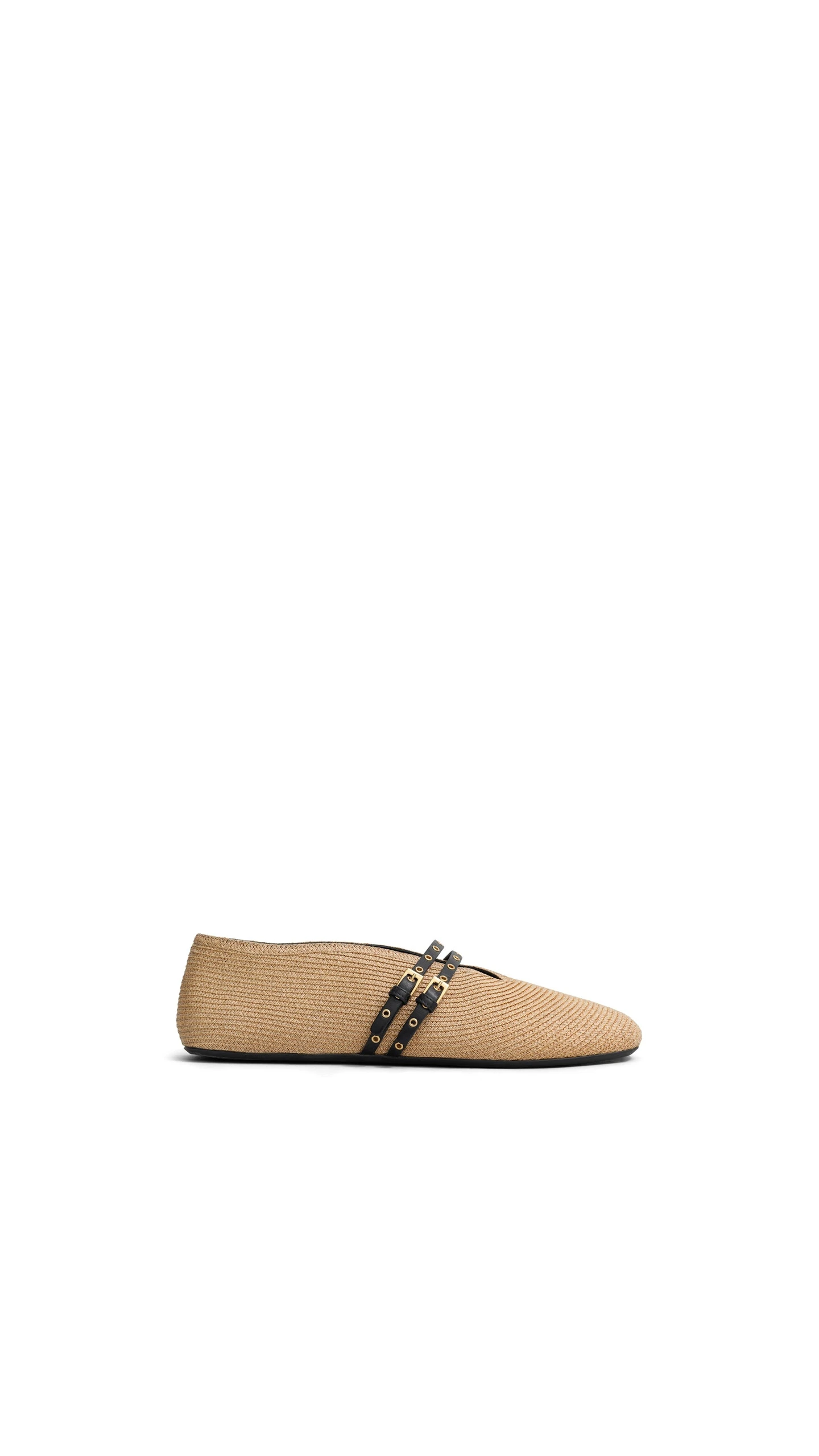 Alaia Ballet Flats in Paper Straw, Natural Alaia Ballet Flats in Paper Straw, Natural | Flats | Luxury Shoes