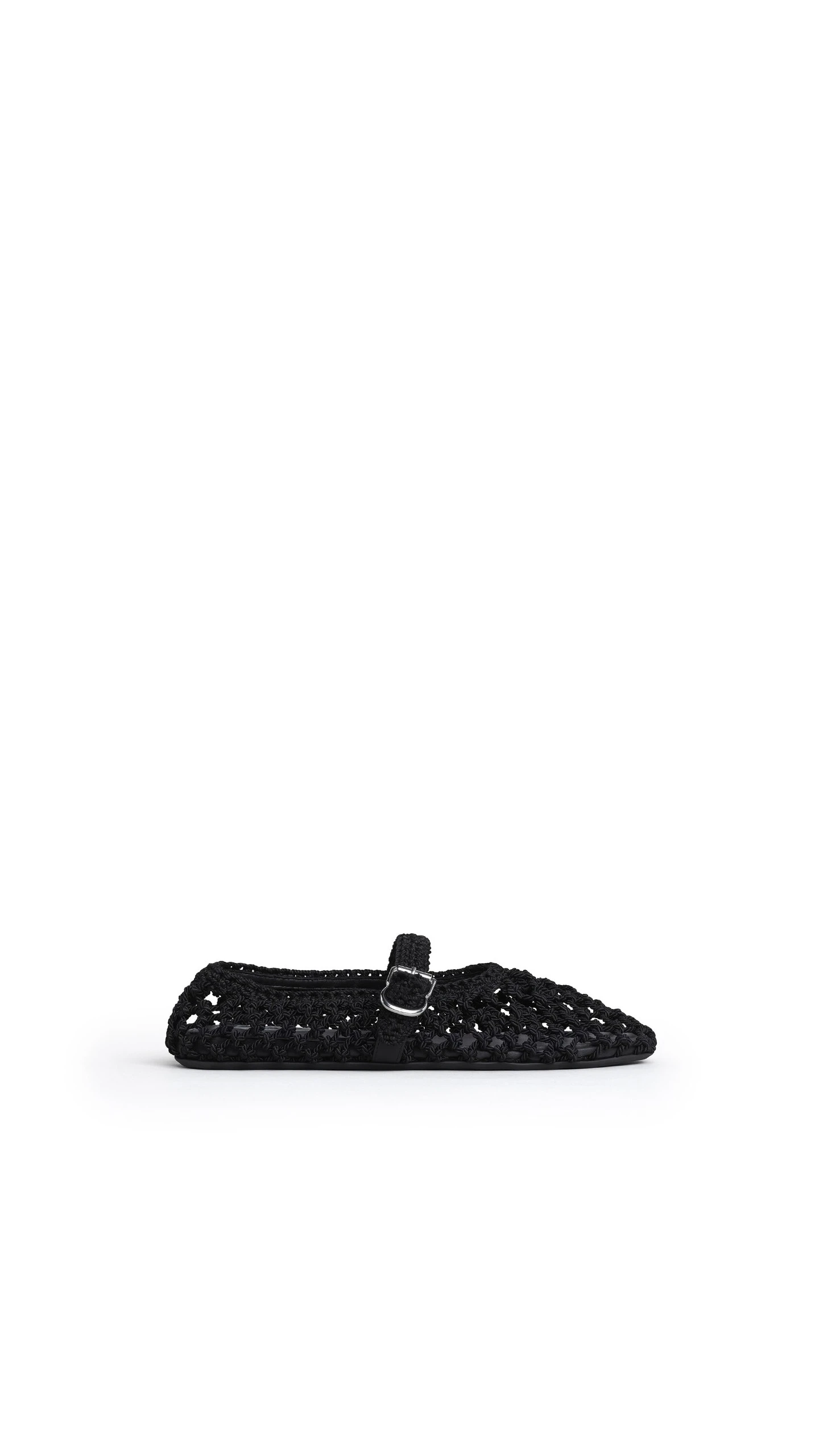 Alaia Ballet Flats in Satin Cord, Black Alaia Ballet Flats in Satin Cord, Black | Flats | Luxury Shoes