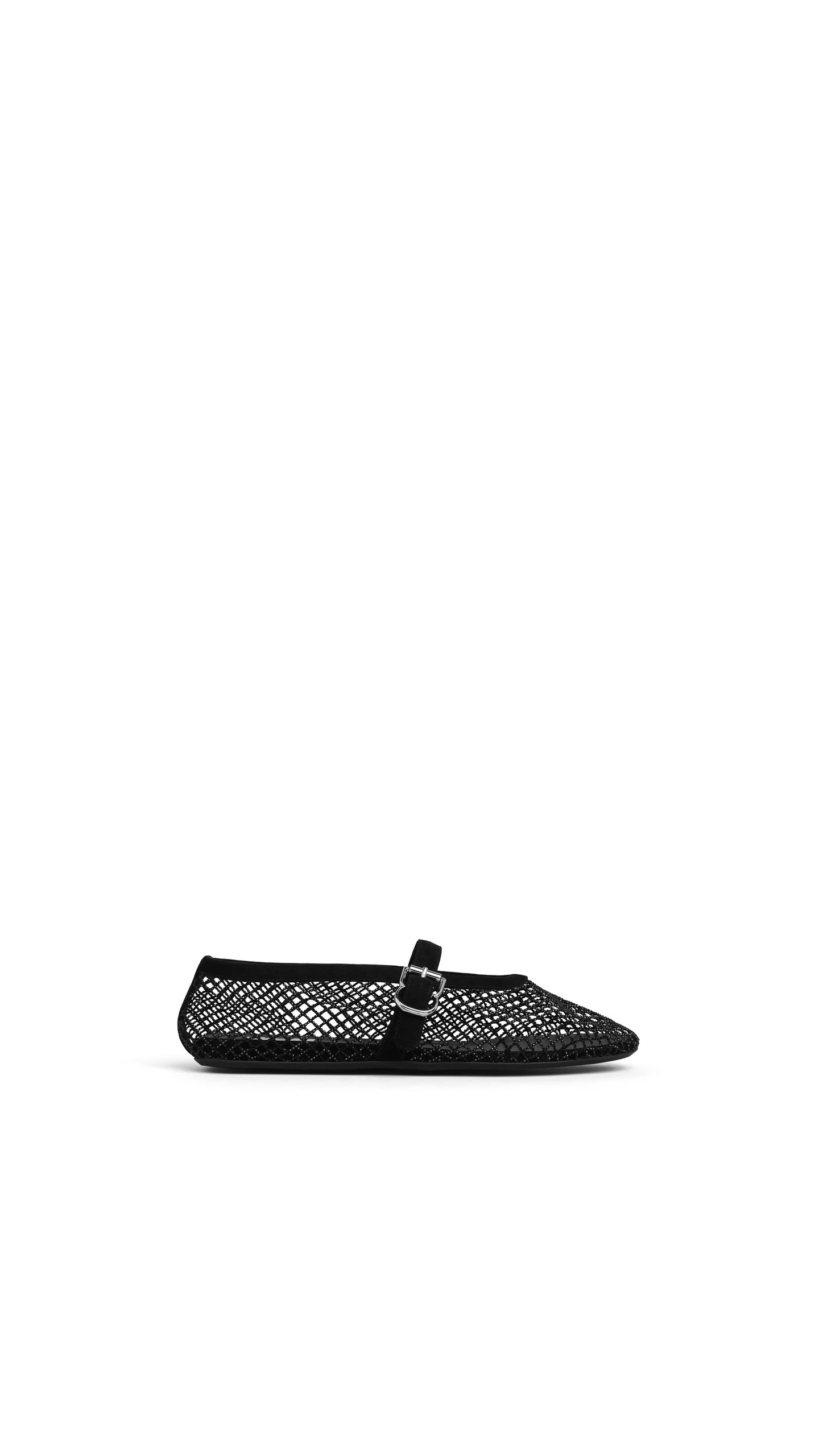 Alaia Ballet Flats in Strass Fishnet, Black Alaia Ballet Flats in Strass Fishnet, Black | Flats | Luxury Shoes
