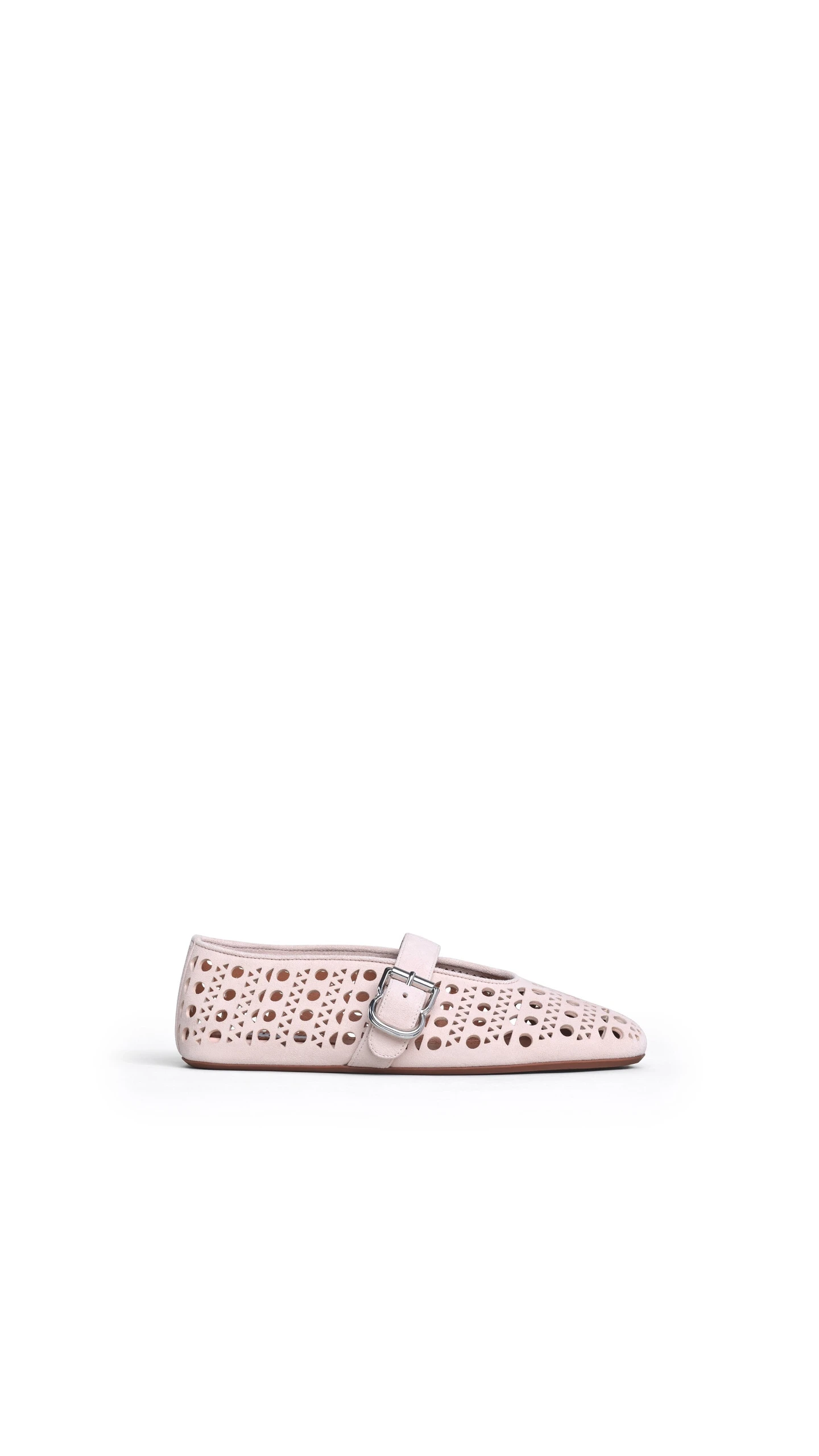 Alaia Ballet Flats in Vienne Suede, Pink Alaia Ballet Flats in Vienne Suede, Pink | Flats | Luxury Shoes