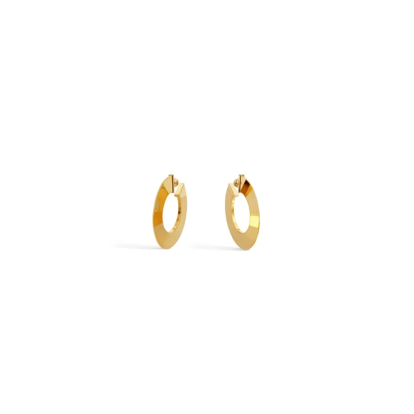 Alaia Blade Hoops in Gold | Earrings | Luxury Shoes 