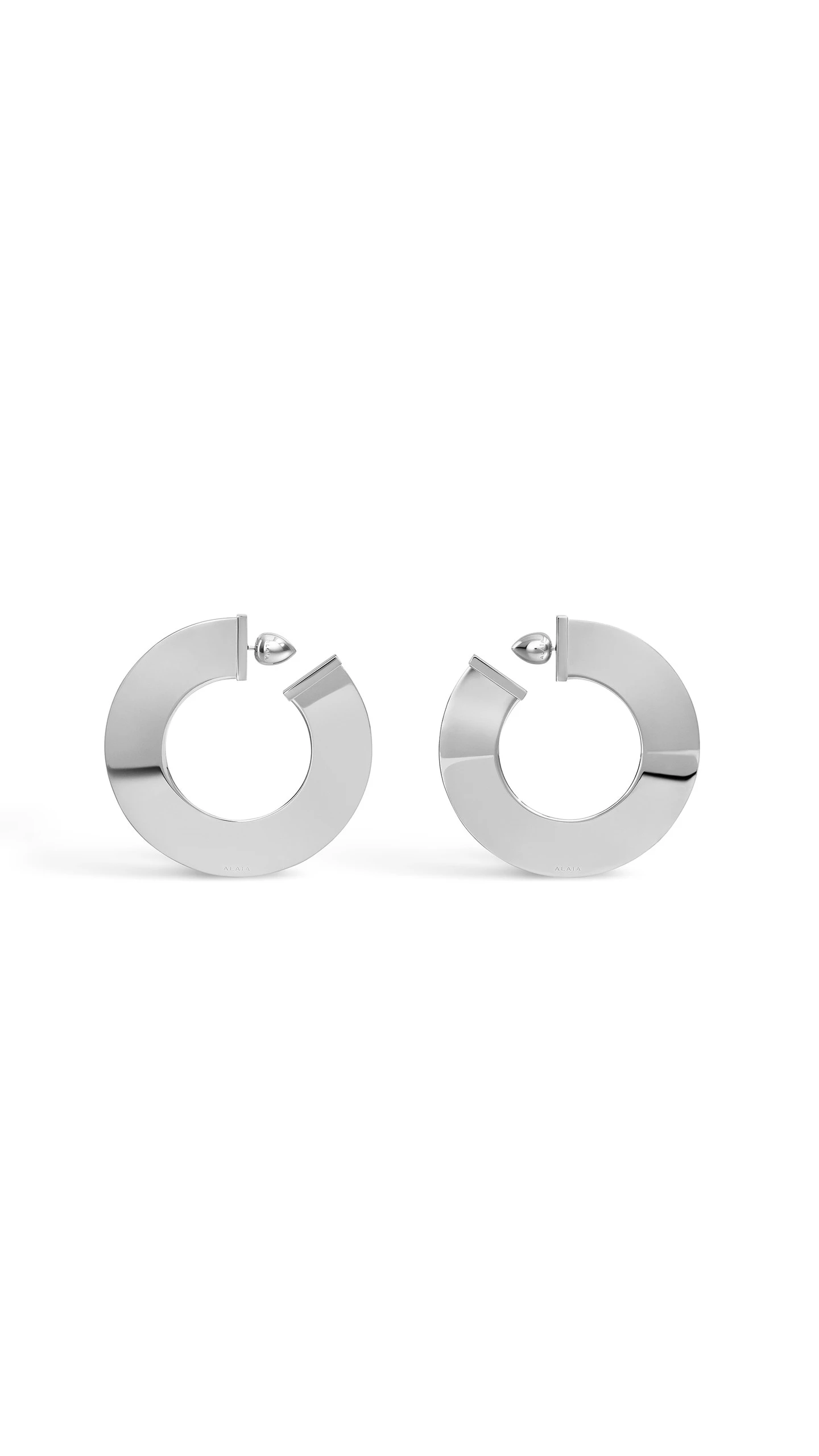 Alaia Blade Hoops in Silver Alaia Blade Hoops in Silver | Earrings | Luxury Shoes
