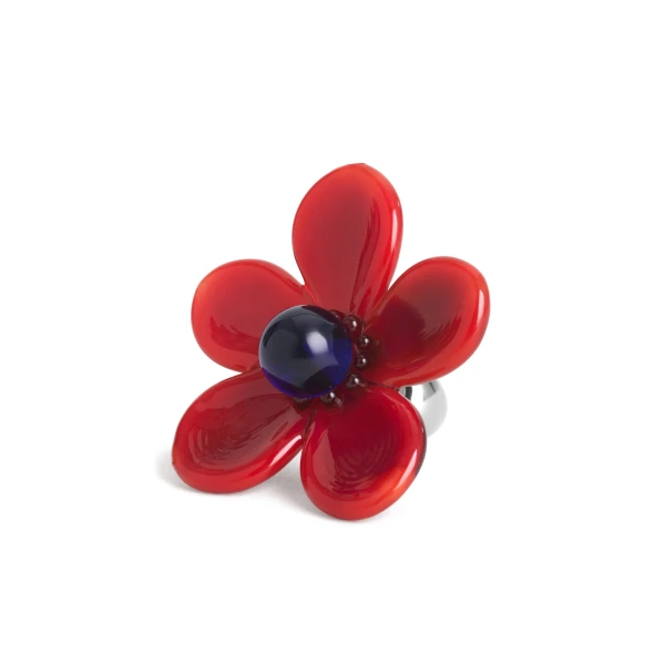 Alaia Bloom Earrings in Red | Earrings | Luxury Shoes 