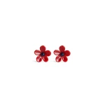 Alaia Bloom Earrings in Red | Earrings | Luxury Shoes 