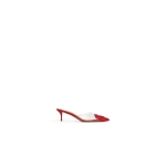 Alaia Bloom Mules in Calfskin, Red | Mules | Luxury Shoes 