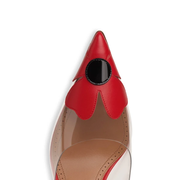 Alaia Bloom Slingbacks in Nappa, Red | Heels | Luxury Shoes 