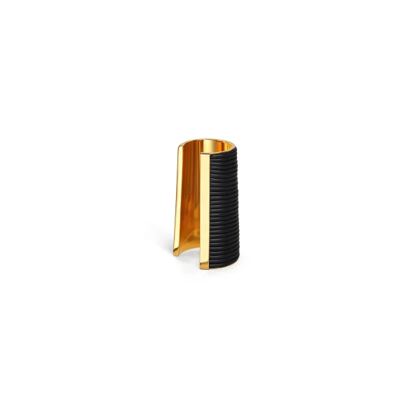 Alaia Bobine Large Cuff in Navy and Gold | Cuffs | Luxury Shoes 