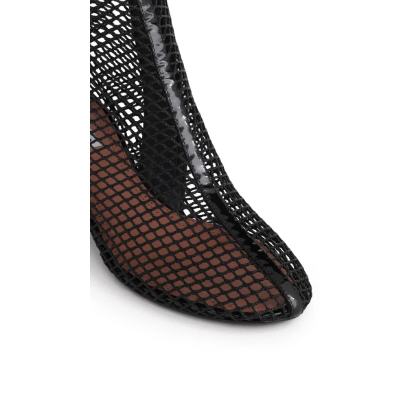 Alaia Boots 55 in Fishnet, Black | Boots | Luxury Shoes 