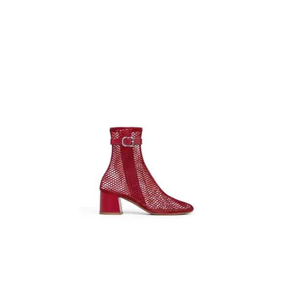 Boots 55 in Fishnet, Carmine