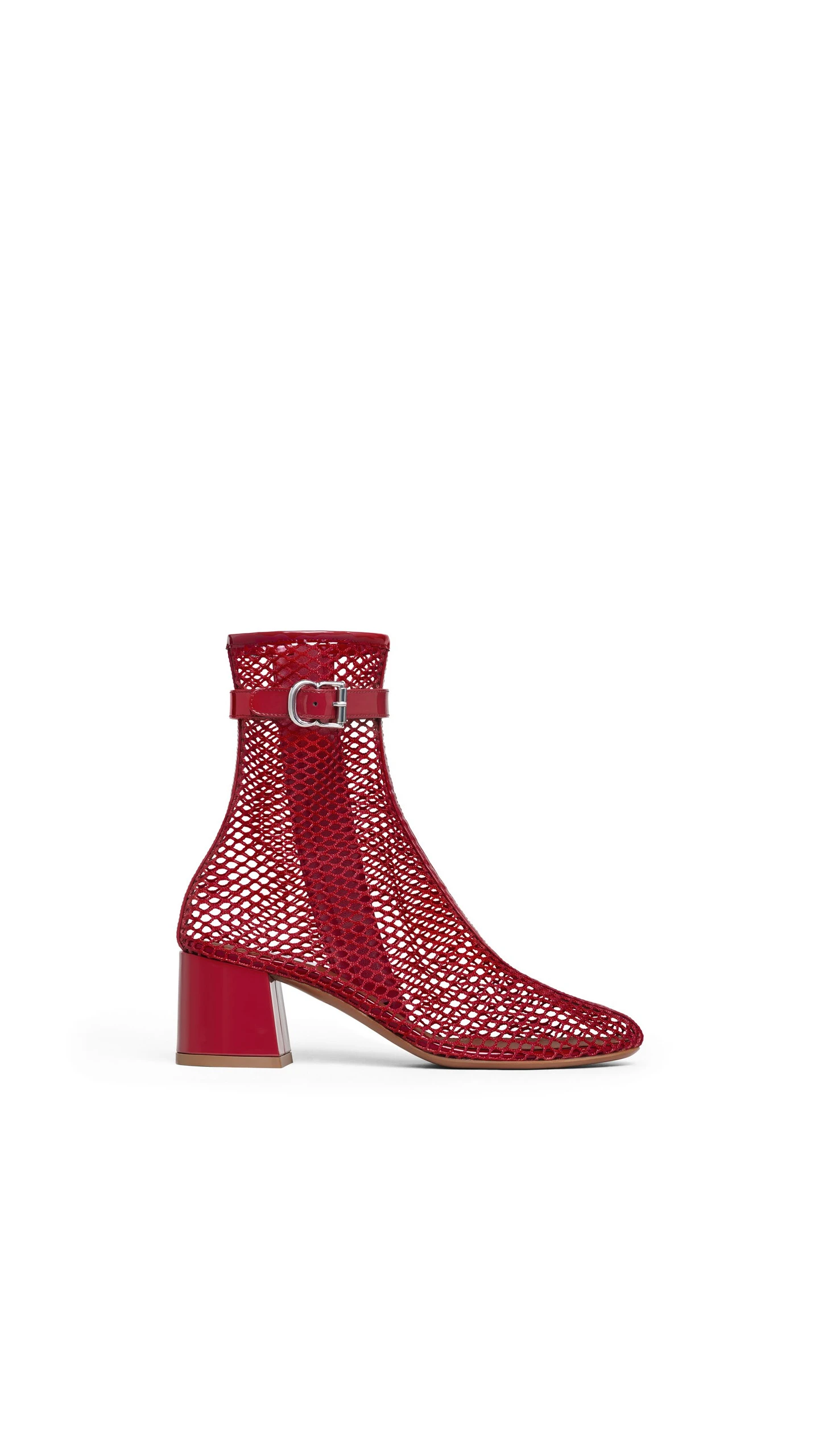 Alaia Boots 55 in Fishnet, Carmine Alaia Boots 55 in Fishnet, Carmine | Boots | Luxury Shoes