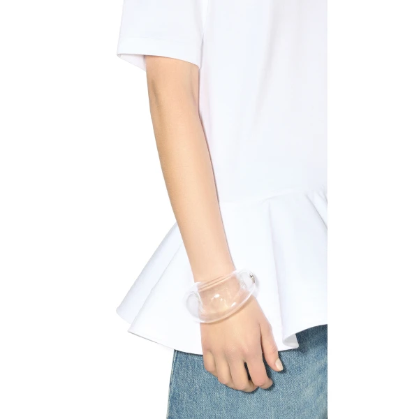 Alaia Bubble Cuff in Transparent | Cuffs | Luxury Shoes 