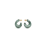 Alaia Bubble Hoop Earrings in Grey | Earrings | Luxury Shoes 