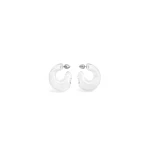 Alaia Bubble Hoop Earrings in Transparent | Earrings | Luxury Shoes 