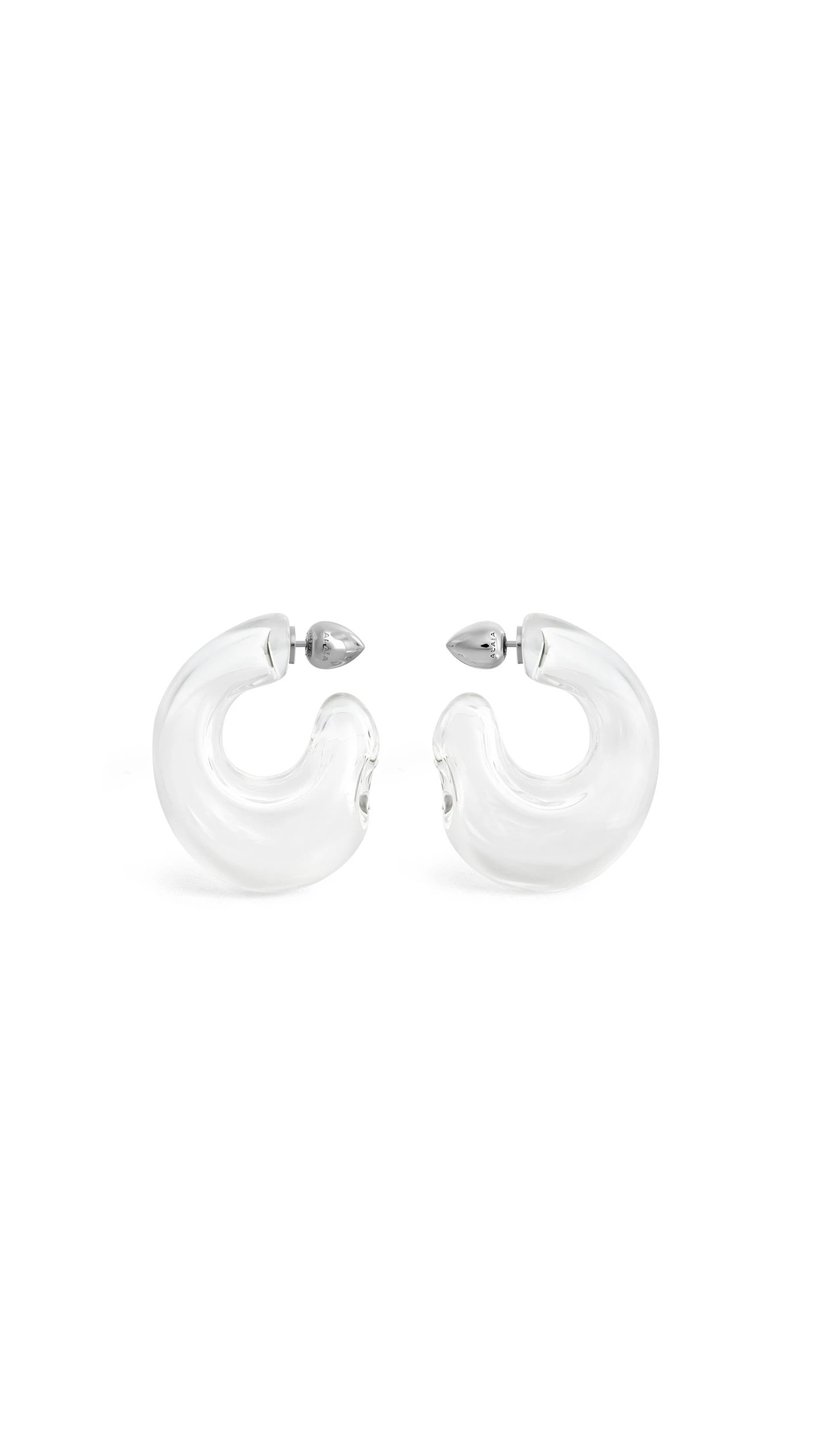 Alaia Bubble Hoop Earrings in Transparent Alaia Bubble Hoop Earrings in Transparent | Earrings | Luxury Shoes