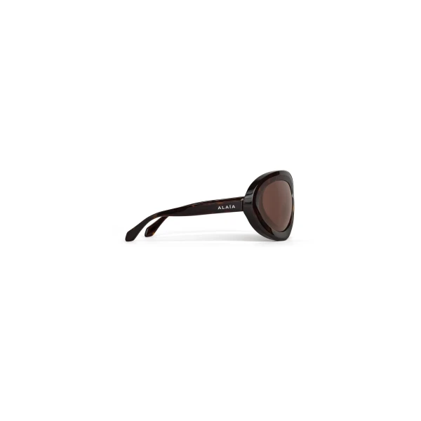 Alaia Butterfly Sunglasses in Dark Brown | Sunglasses | Luxury Shoes 