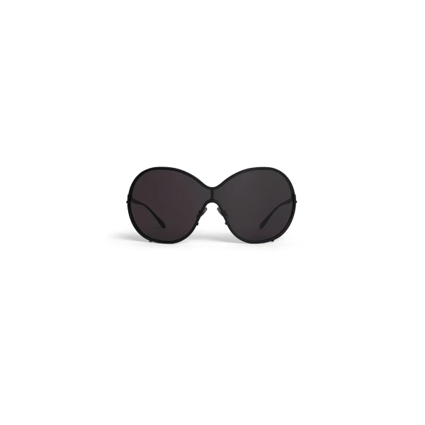 Butterfly Sunglasses in Metal, Black