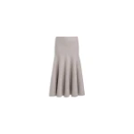 Alaia Cashmere Flared Skirt in Sand | Midi Skirts | Luxury Shoes 