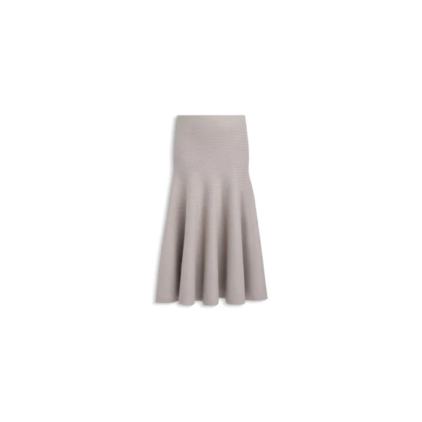 Cashmere Flared Skirt in Sand