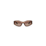 Alaia Cat Eye Sunglasses in Transparent Brown | Sunglasses | Luxury Shoes 