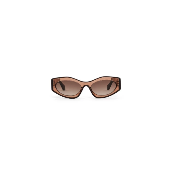 Cat Eye Sunglasses in Transparent Brown