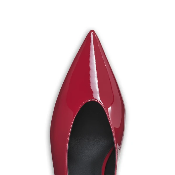 Alaia Clogs Wedge Slingbacks in Patent Calfskin, Carmine | Heels | Luxury Shoes 