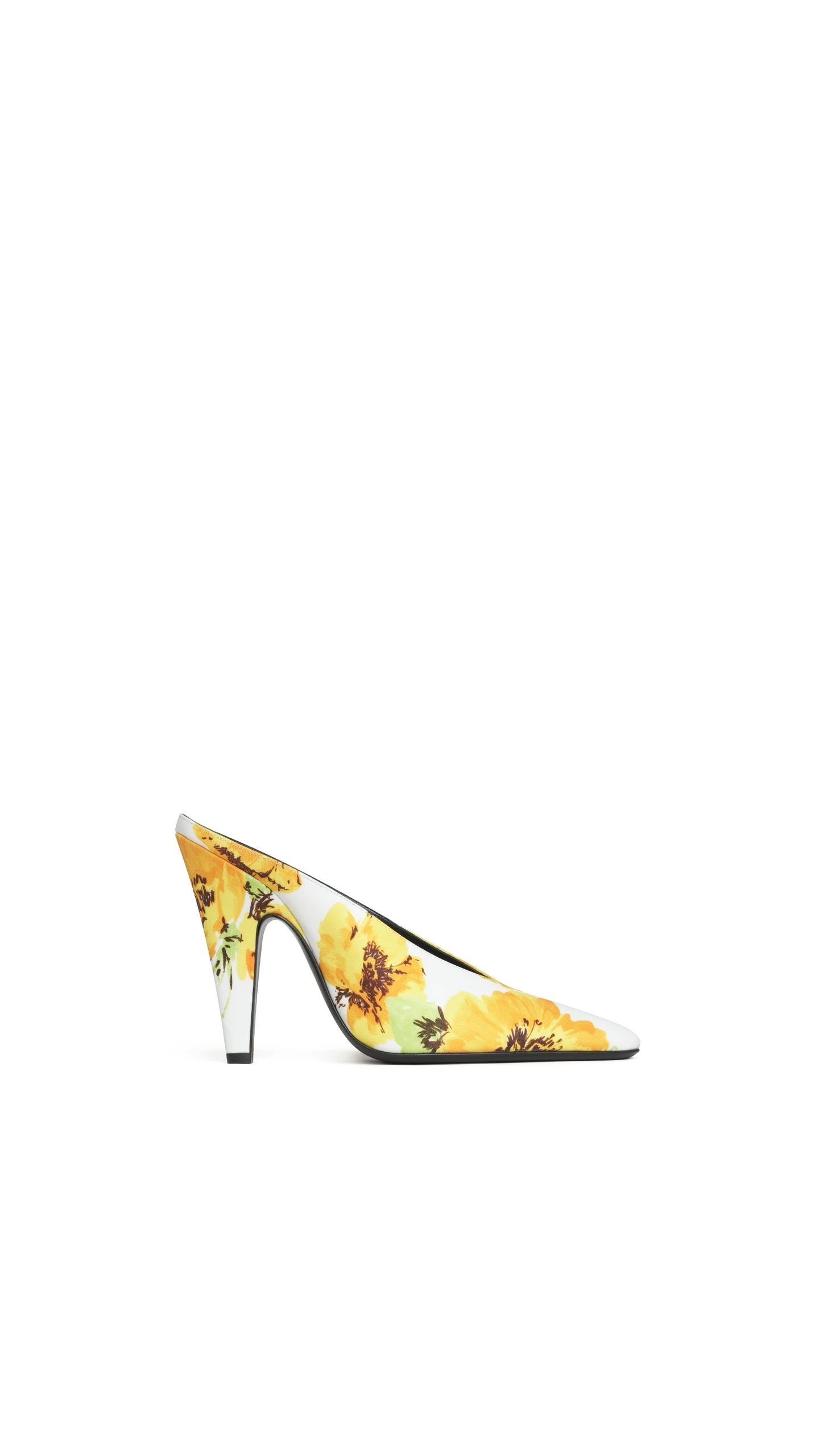 Alaia Cone Mules in Flower Print, White and Yellow Alaia Cone Mules in Flower Print, White and Yellow | Mules | Luxury Shoes