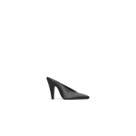 Alaia Cone Mules in Satin, Anthracite and Dark Grey | Mules | Luxury Shoes 