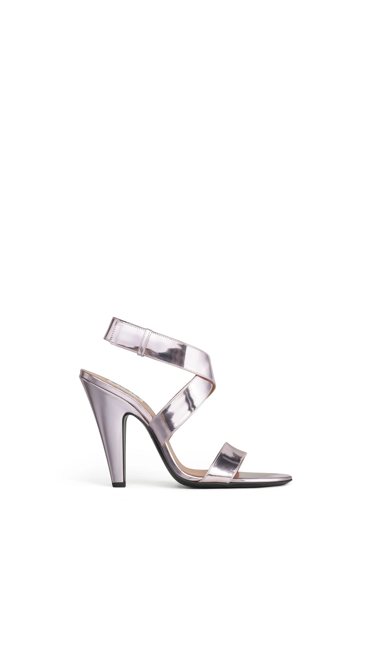 Alaia Cone Sandals in Mirror Calfskin, Blush and Silver Alaia Cone Sandals in Mirror Calfskin, Blush and Silver | Sandals | Luxury Shoes