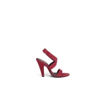 Alaia Cone Sandals in Suede, Carmine | Sandals | Luxury Shoes 