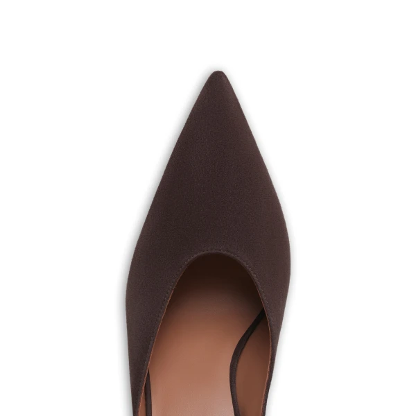Alaia Cube Mules in Suede, Smoke Brown | Mules | Luxury Shoes 
