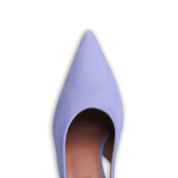 Alaia Cube Slingbacks in Suede, Lilac | Heels | Luxury Shoes 