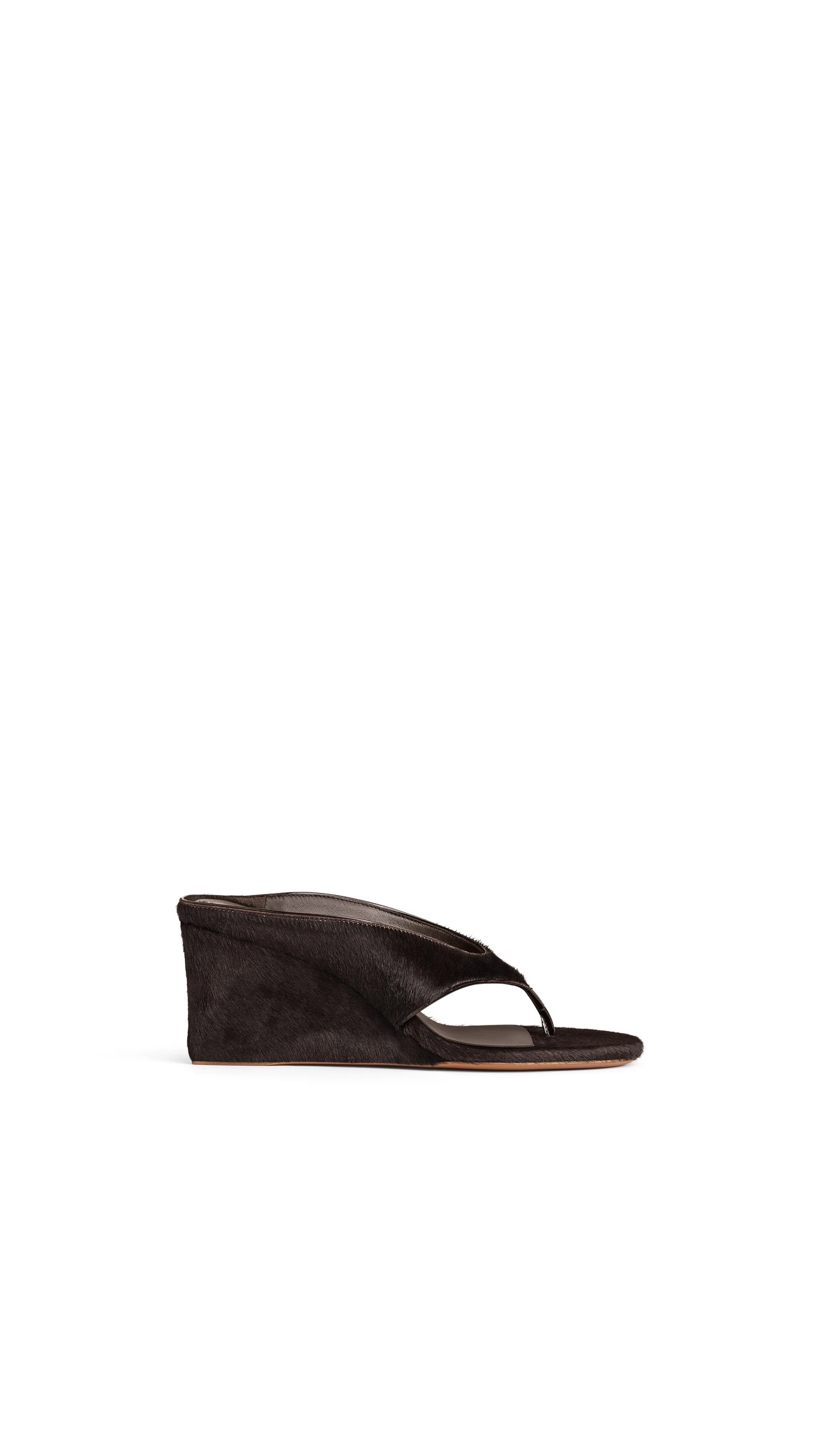 Alaia Cube Thong Mules in Haircalf, Chocolate Alaia Cube Thong Mules in Haircalf, Chocolate | Mules | Luxury Shoes