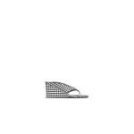 Alaia Cube Thong Mules in Vichy Print, Black and White | Mules | Luxury Shoes 