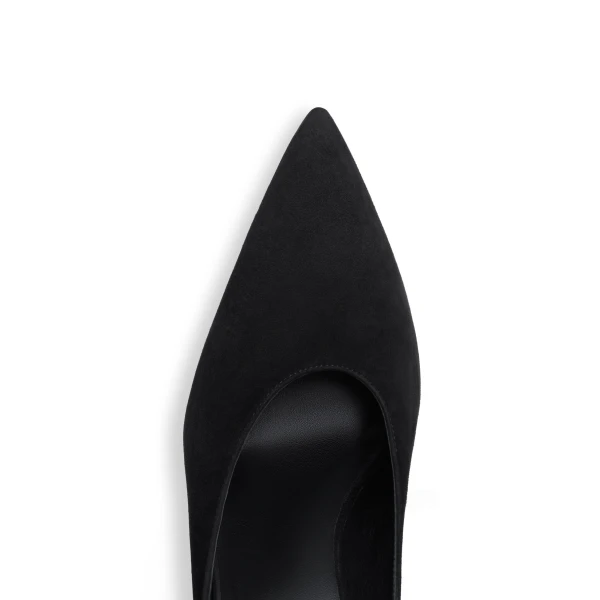 Alaia Cube Wedge Mules in Suede, Black | Mules | Luxury Shoes 