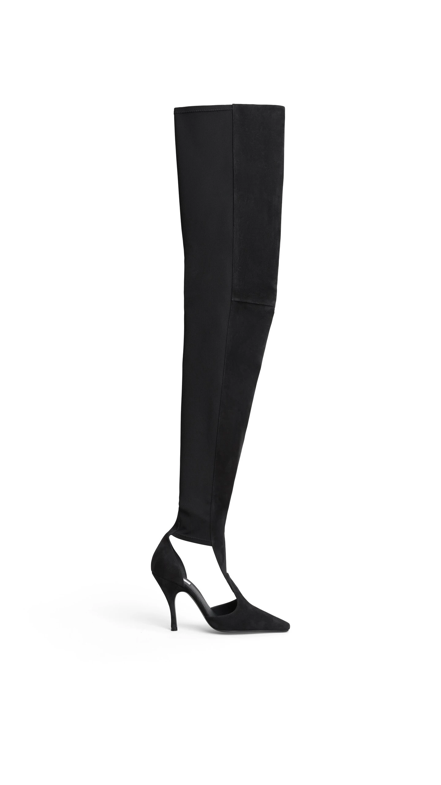 Alaia Cut Out High Boots in Suede, Black Alaia Cut Out High Boots in Suede, Black | Boots | Luxury Shoes