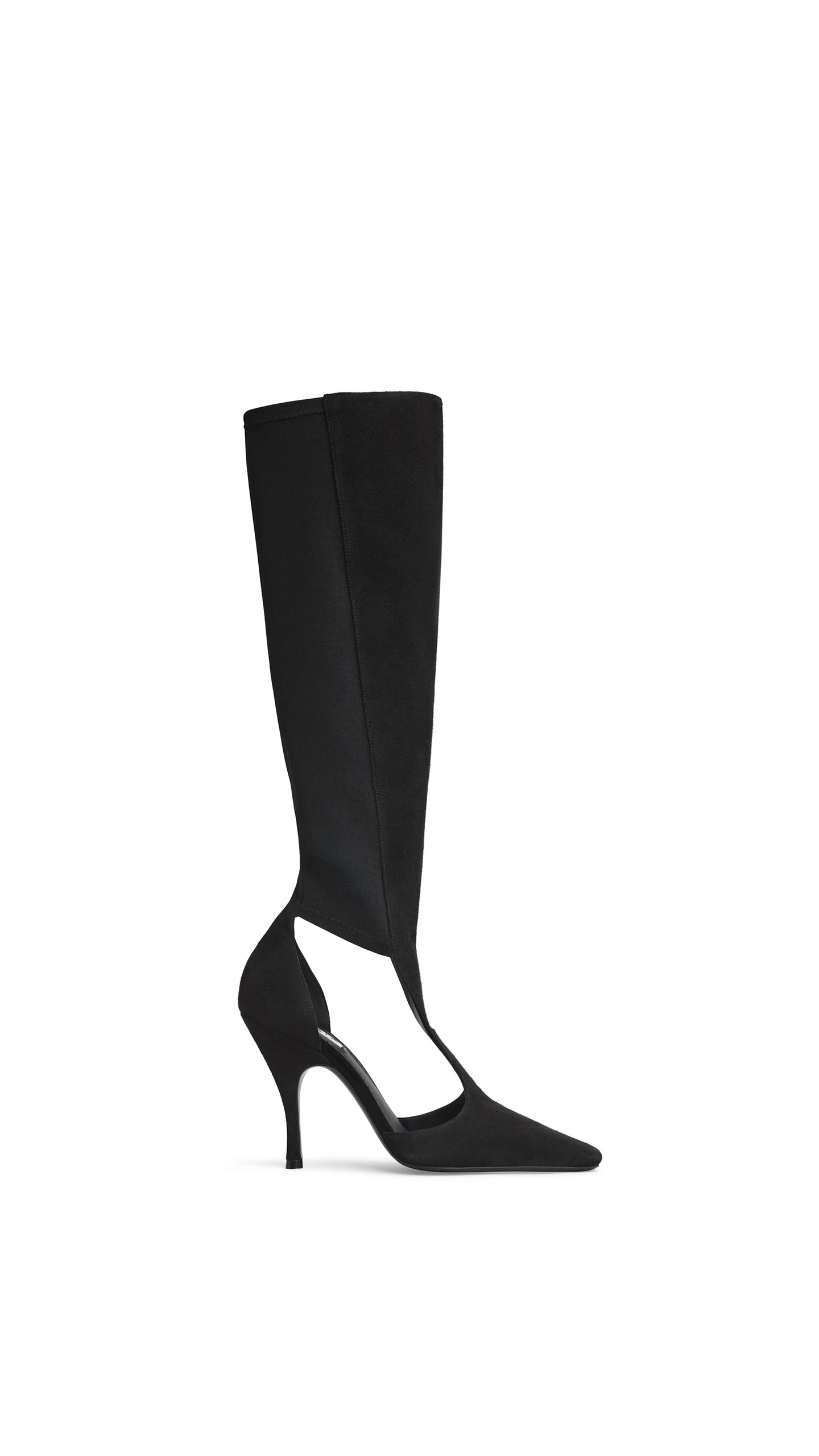 Alaia Cut Out Knee Boots in Suede, Black Alaia Cut Out Knee Boots in Suede, Black | Boots | Luxury Shoes