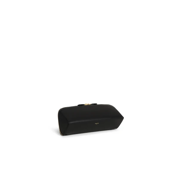Alaia Delta Clutch in Box Calfskin, Black | Clutch Bags | Luxury Shoes 