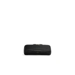 Alaia Delta Clutch in Perforated Vienne Calfskin, Black | Clutch Bags | Luxury Shoes 