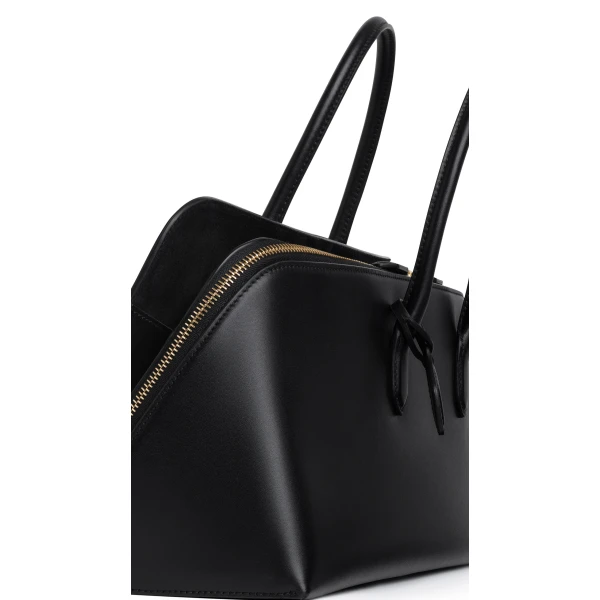 Alaia Delta Medium Bag in Box Calfskin, Black | Totes & Top-Handle Bags | Luxury Shoes 