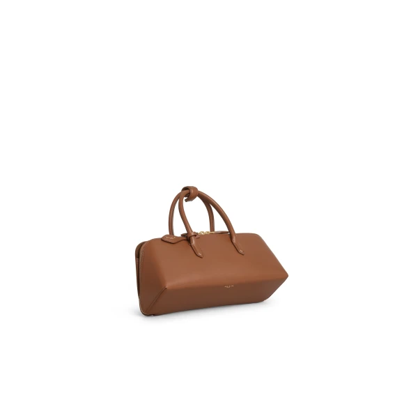 Alaia Delta Small Bag in Box Calfskin, Amber | Totes & Top-Handle Bags | Luxury Shoes 