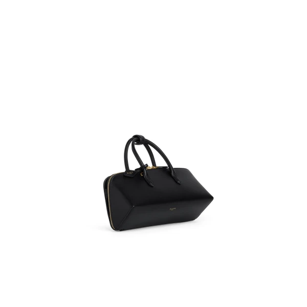 Alaia Delta Small Bag in Box Calfskin, Black | Totes & Top-Handle Bags | Luxury Shoes 