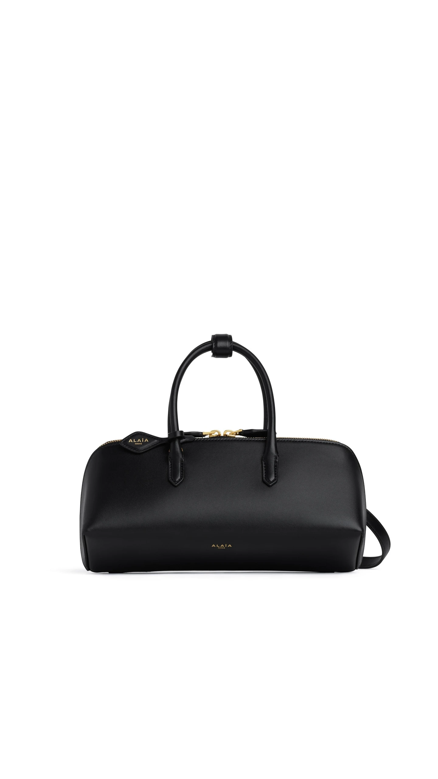 Alaia Delta Small Bag in Box Calfskin, Black Alaia Delta Small Bag in Box Calfskin, Black | Totes & Top-Handle Bags | Luxury Shoes
