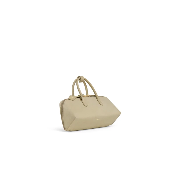 Alaia Delta Small Bag in Nubuck, Almond Green | Totes & Top-Handle Bags | Luxury Shoes 