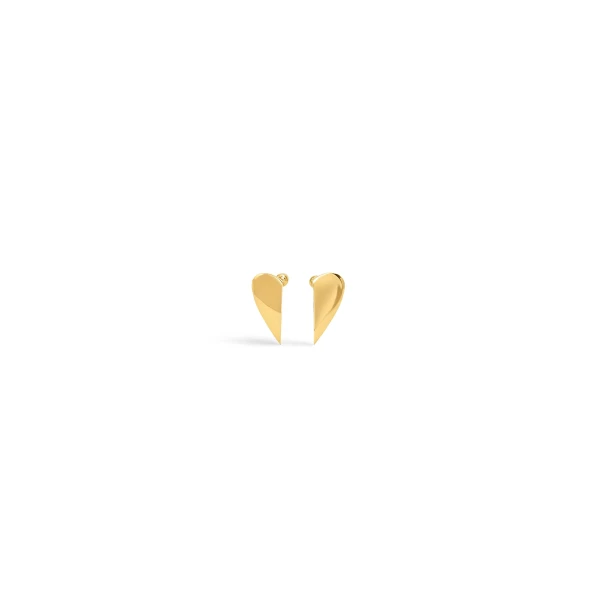 Alaia Demi-Coeur Earrings in Gold | Earrings | Luxury Shoes 