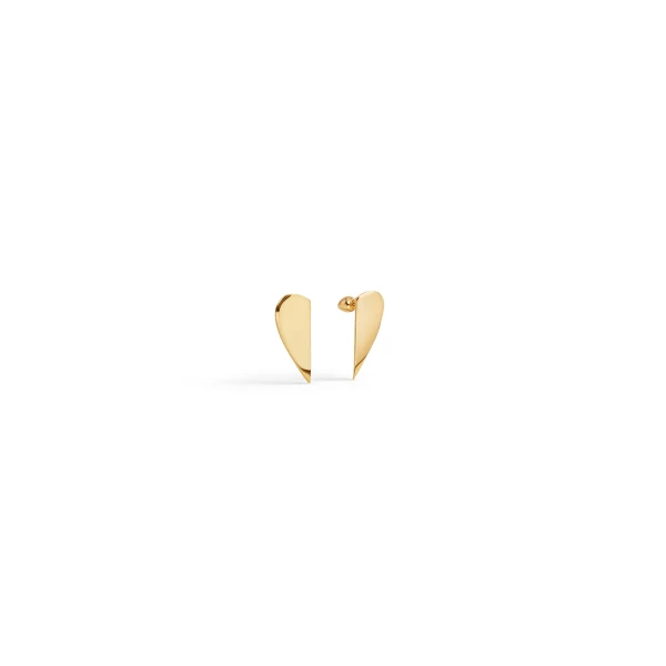Alaia Demi-Coeur Earrings in Gold | Earrings | Luxury Shoes 