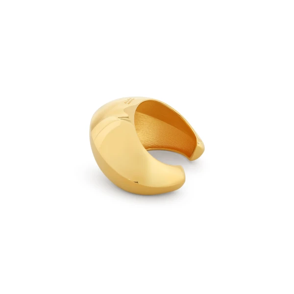 Alaia Dome Cuff in Gold | Cuffs | Luxury Shoes 