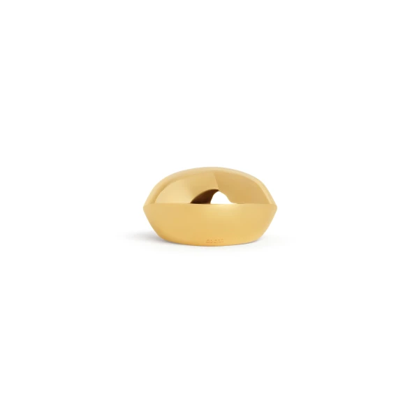 Alaia Dome Cuff in Gold | Cuffs | Luxury Shoes 
